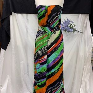 Julie Dillon New York Strapless Multi Color Dress